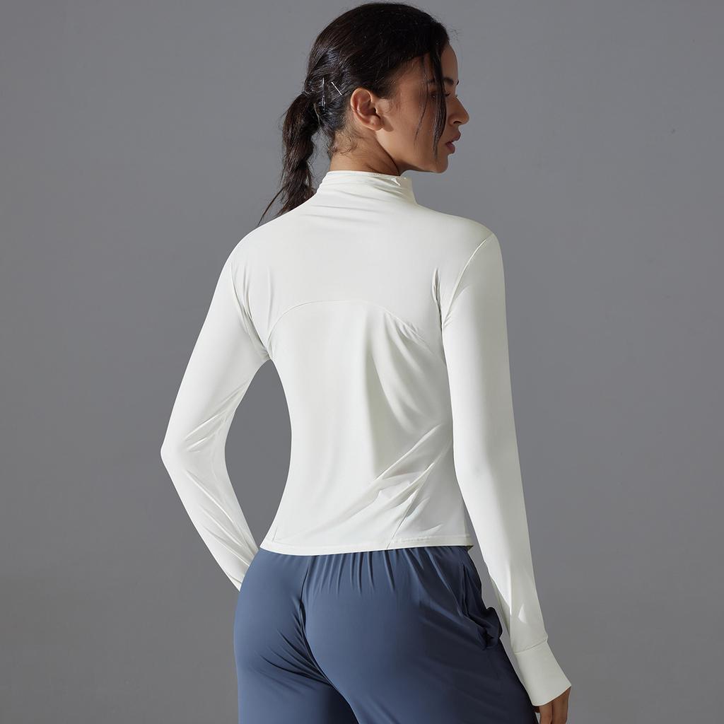 Nylon Yarn Ice Silk Cool Yoga Slimming Sunscreen Slimming Coat Female Summer Anti-ultraviolet Breathable Sun-protective Clothing