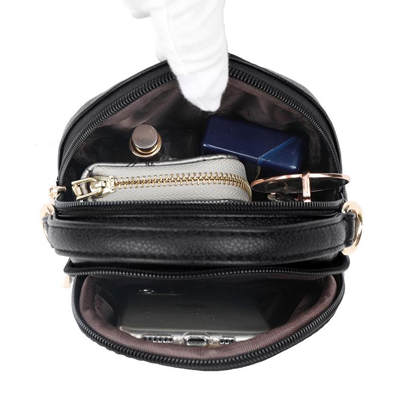 Modna damska torba crossbody 2025 z wieloma przegrodami - Koreański styl, codzienna torba na ramię na telefon dla mam i pań