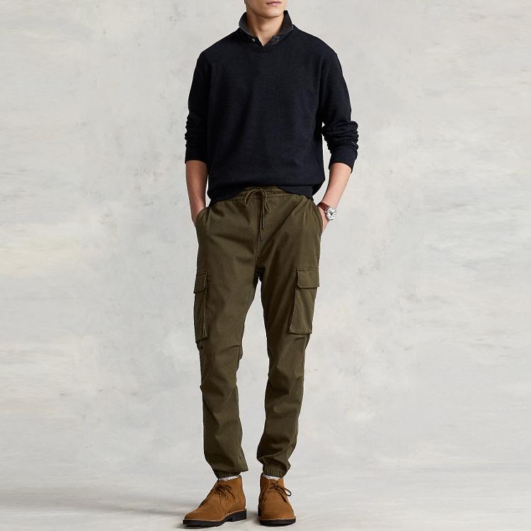 Polo Ralph Lauren Solid Color Crew Neck Casual Pullover Sweatshirt Men Sweatshirt Black MNPOKNI16821791-001