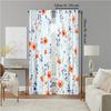 Set aus 2 eleganten Frühlingsgarten-Vorhängen Romantisches Wildblumen-Druckmuster Rote Blaue Lila Blumen Landhausstil Für Alle Jahreszeiten Hergestellt aus Polyester