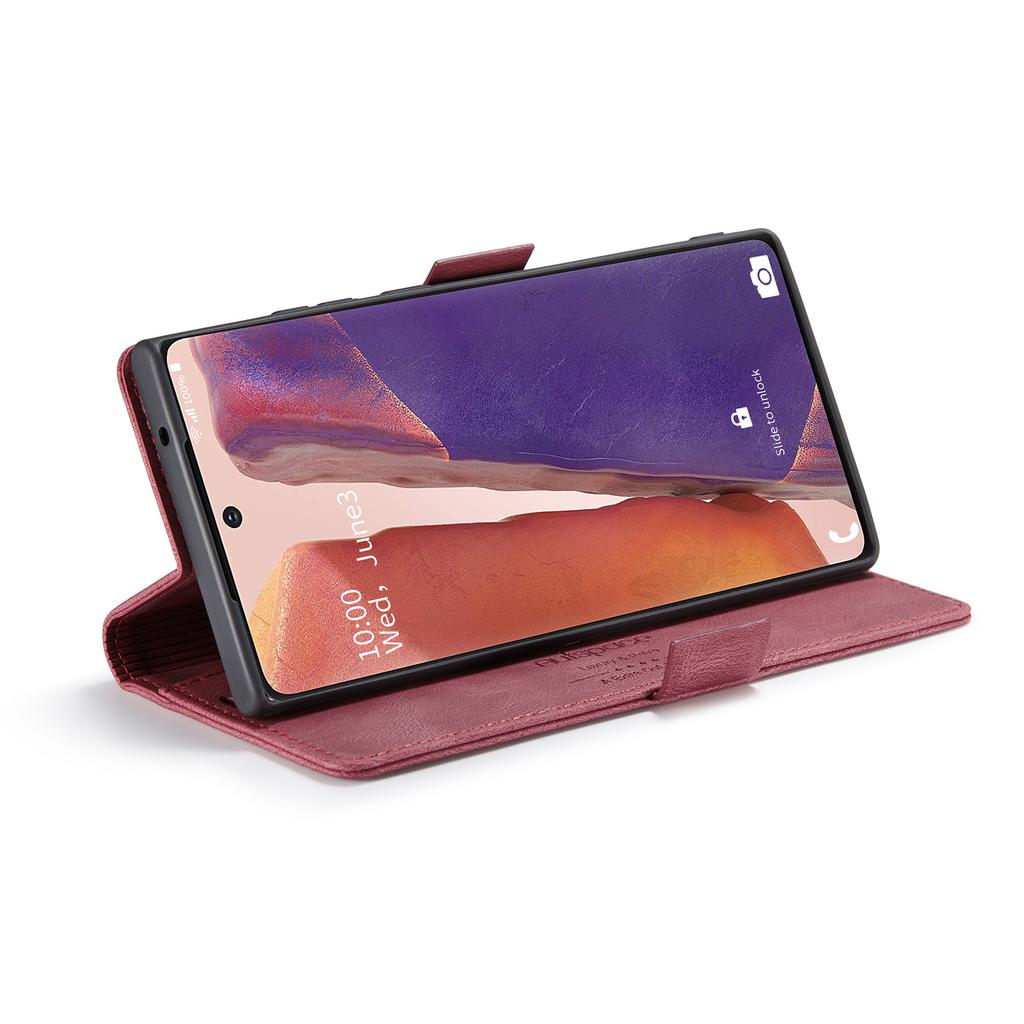 For Samsung Galaxy Note20 Wallet Case AUTSPACE A01 Leather Stand Cover with RFID Blocking Card Holder