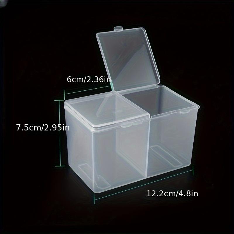 Clear Plastic Storage Box Dividers Multi-functional Organizer Swabs Makeup Brushes Tweezers Desktop Organizer Boxes Double-Layer
