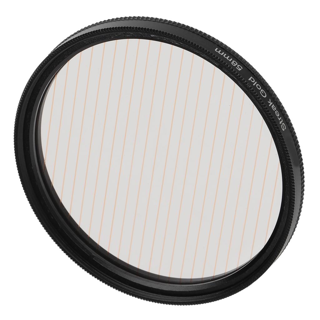 Gold Streak Anamorphic Effect Filter UHD Optical Glass Waterproof Scratch Resistant for Camera Lens