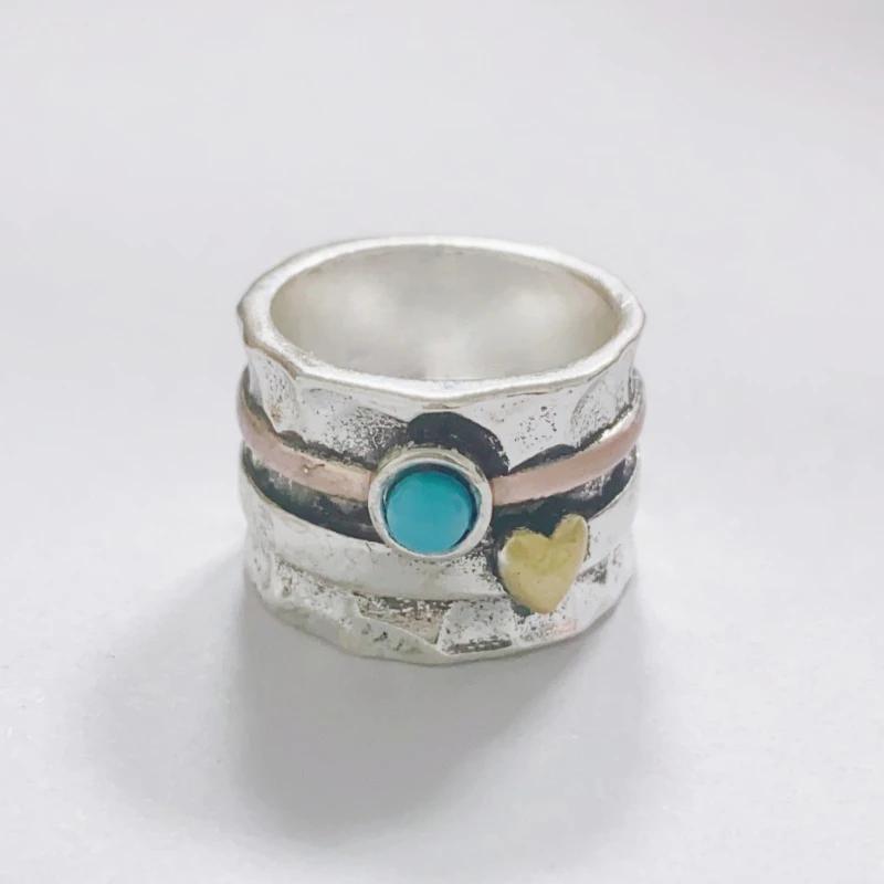 New Retro Minimalist Plated Three Color European and American Wedding Zircon Ring For Both Men and Women