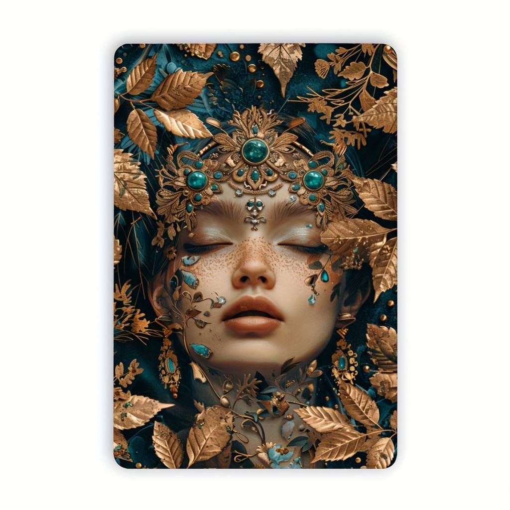 Vintage Luxury Style Female Portrait Metal Tin Sign, for Home Decor Iron Plate Art, Interesting Wall Art Suitable for Home, Restaurant, Bar, Cafe, Gar