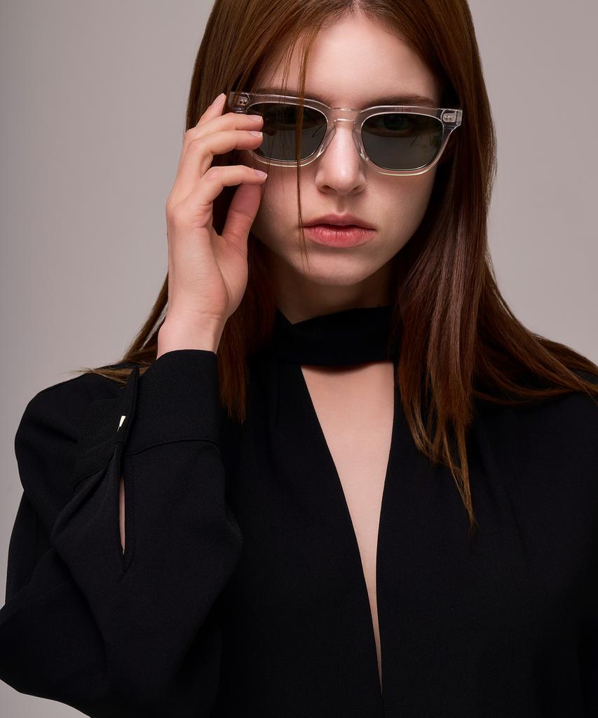 Keoseuteomdillaiteu Acetate Polarized Sunglasses Plutos Crystal
