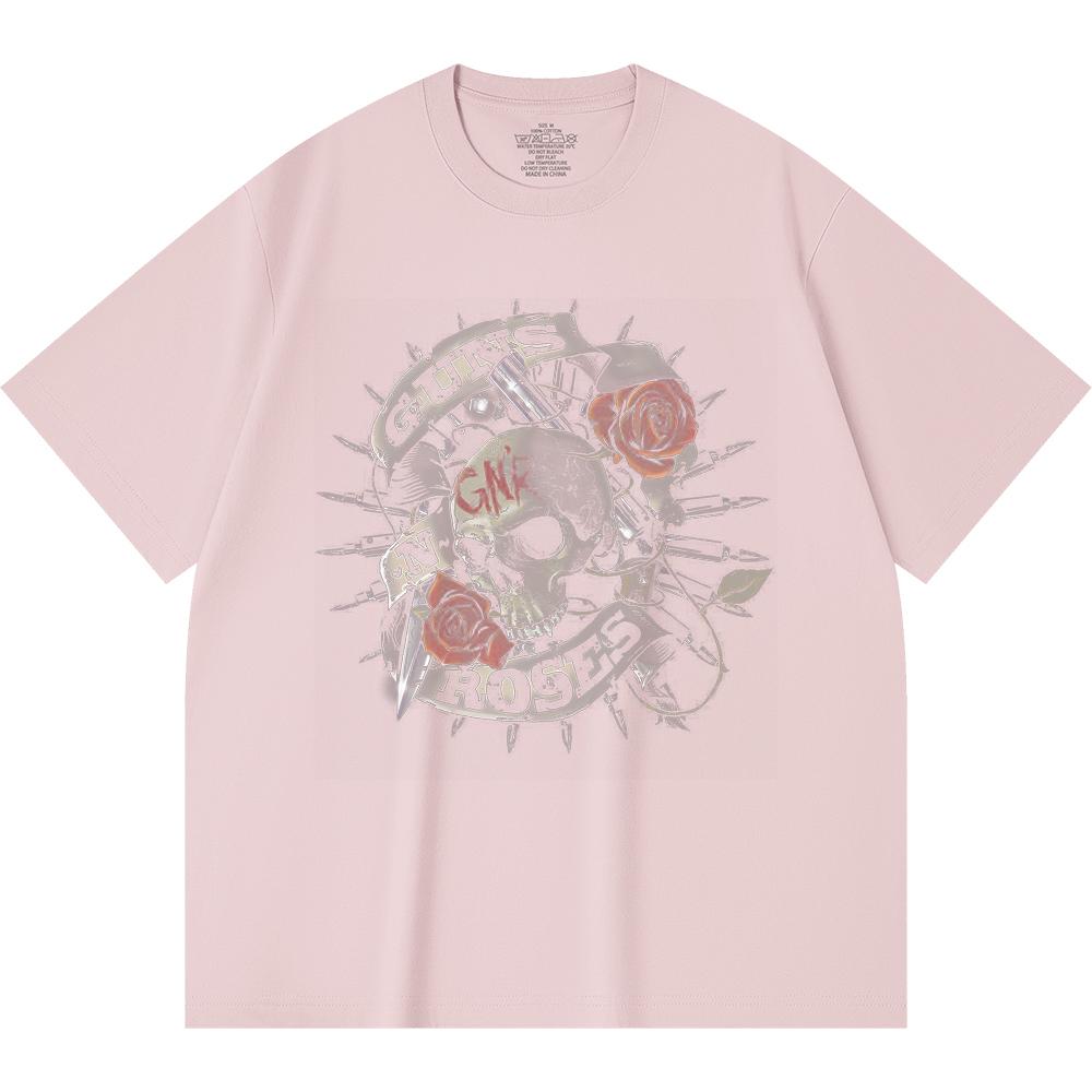 230 Gsm 100% Cotton Heavy Metal T-Shirt  Rock Band Popular Music Print Unisex Heavy Cotton T Shirt