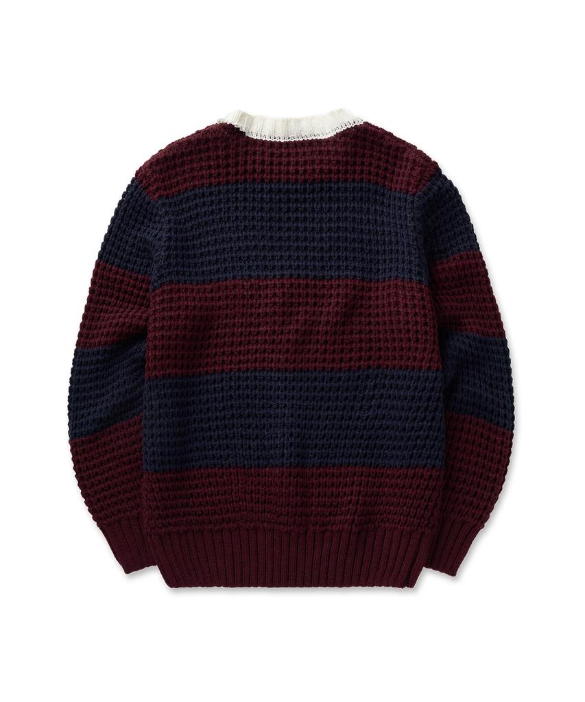 Pilpeu Striped Loop Knit 21(Deep Red)