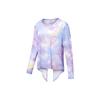 Logo Tie-Dye Print Round Neck Long Sleeve T-Shirt Women Tops Multicolor SC1230065A-PR18