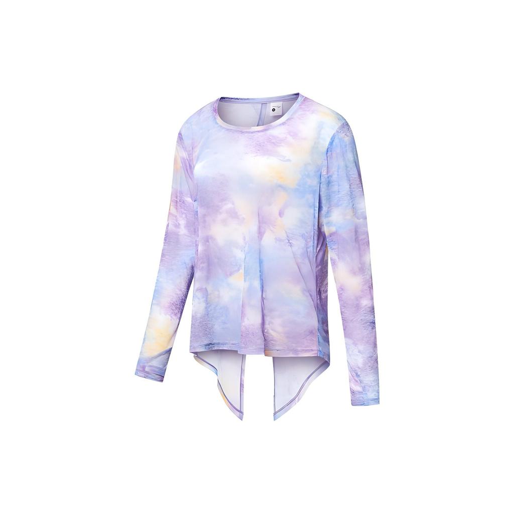 Saucony Logo Tie-Dye Print Round Neck Long Sleeve T-Shirt Women Tops Multicolor SC1230065A-PR18