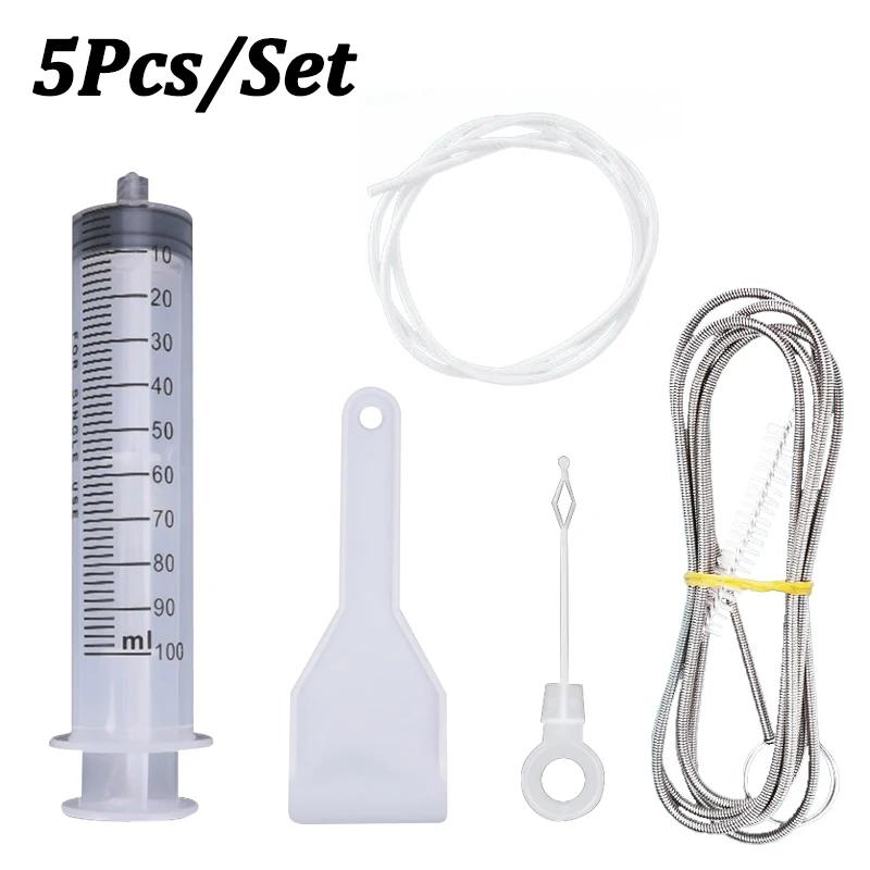 

5-Piece Fridge Drain Cleaner Kit – Flexible Brushes & Steel Wool for Clogged Drain Hole, Water Leaks & Odors 5PCS белый