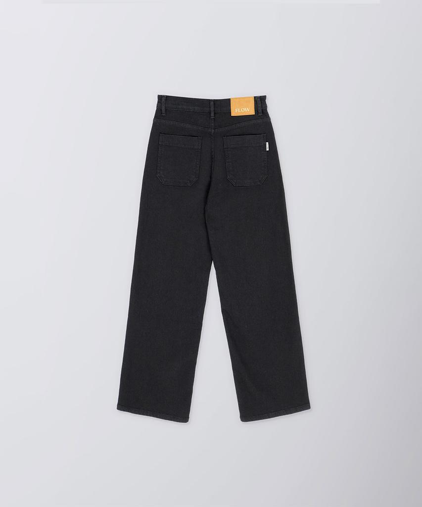 Peulloujin [Select Length] Charlic Wide Jeans_Black_Ffc3Dn006