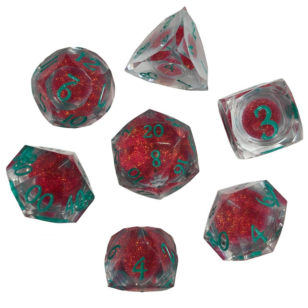 Resin Polyhedral Dice Set for DND, Dungeons & Dragons, COC, and Tabletop RPGs