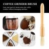 Coffee Grinder Machine Cleaning Brush Solid Wooden Handle Practical Cleaner Tool Accessory