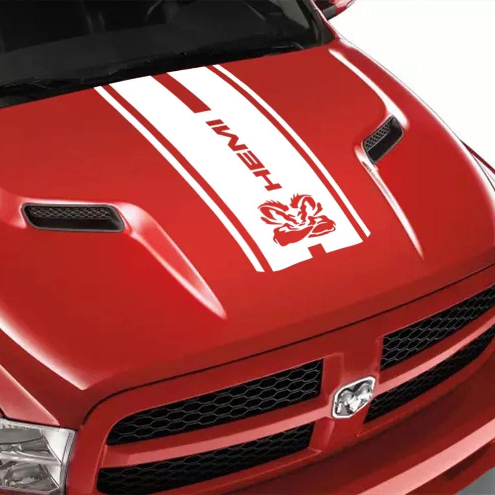 BBL1 Auto Motorhaubenaufkleber Schnittvinyl Streifen Abdeckung Grafiken Für Ram 1500 2500 3500 Rebel Mopar Vinyl Dekor Aufkleber Auto Tuning Zubehör