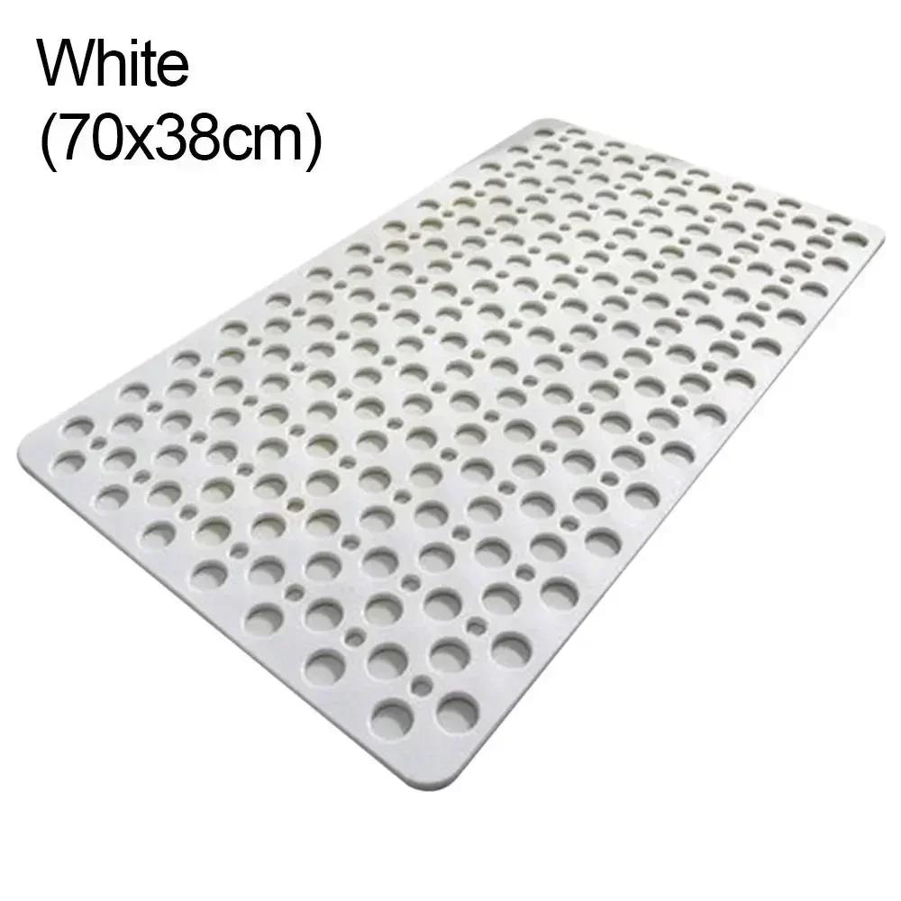 Hollow Hydrophobic Thicken Anti Slip Pad Shower Bath Mat Antibacterial Suction Cup Bathroom Rug Massage Pad Bathroom Accessories