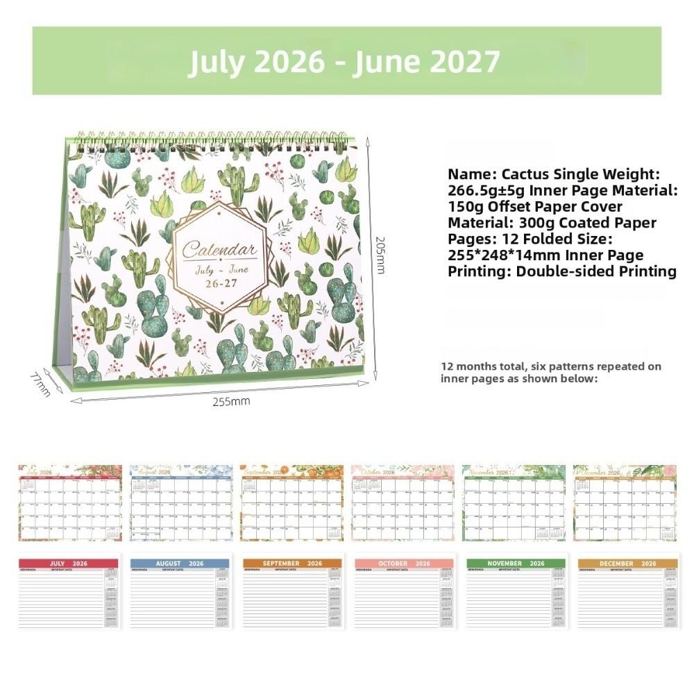 Thick Paper Desktop Calendar Daily Schedule Flip Calendar Annual Calendar  Daily Planning