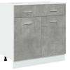 vidaXL Schubunterschrank Lyon Betongrau 80x46x81,5 cm Holzwerkstoff