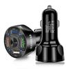4 Ports USB Car Charger Adapter LED Display QC 3.0 Fast Charging for IOS Android
