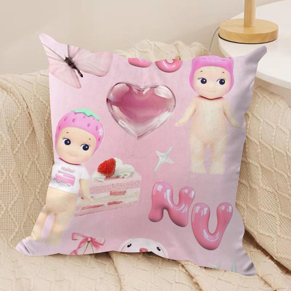 Cartoon Hot SSonnies Cushion Cover Soft Plush Sofa Cushion CoverDoubleSided Printed Decorative Pillow CaseWarm Home Gift
