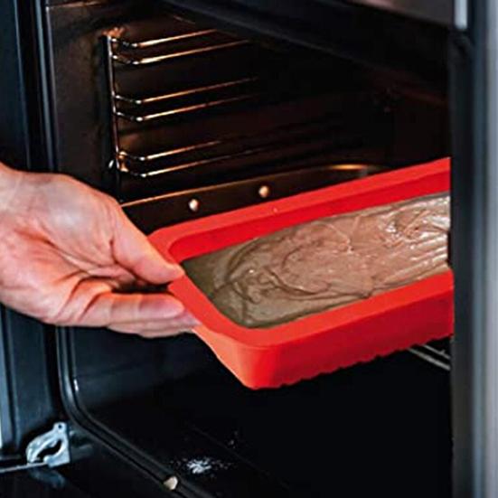 Antihaftbeschichtete Silikon-Brotkastenform mit Griffen, ofenfest, antihaftbeschichtet, hitzebeständig, leicht zu lösendes Brotbackblech