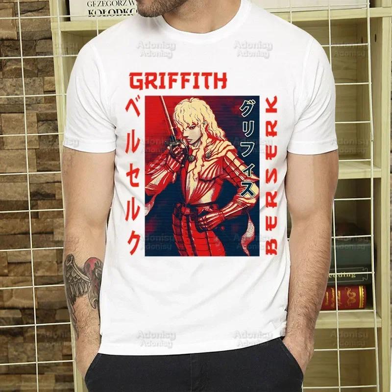 

Berserk Anime T Shirt Men Casual Short Sleeve Behelit Legend Sword Warrior Tshirt Homme Manga Unisex Guts Griffith T-shirt Tees S