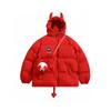 BeatStreet Women Black Gothic Thicken Parkas Jacket Hip Hop Devil Horns Wing Couple Hooded Padded Jacket Streetwear Emo Coat Winter Clothes