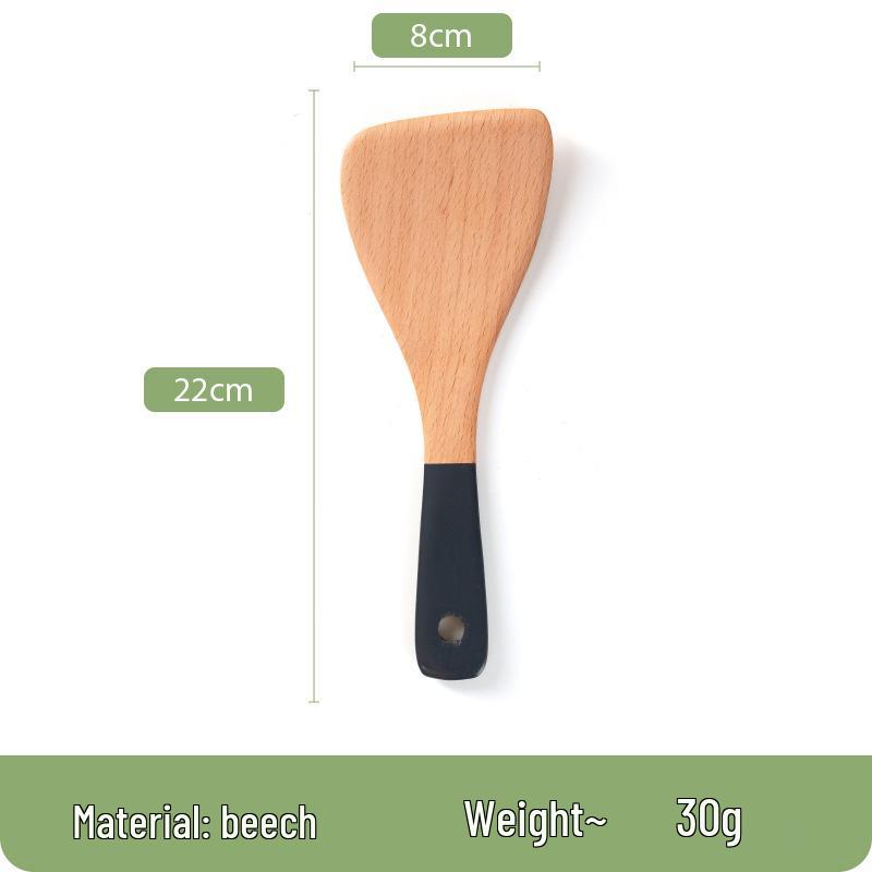 

Буковая деревянная антипригарная лопатка для жарки с полулакированной ручкой