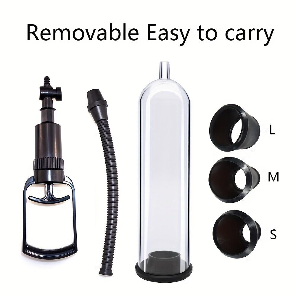 Large Penis Pump Set with Real Vagina Sleeves and 3 Multi-Size Textured Sleeves for Enhanced Stimulation and Girth Increase - No Battery Required