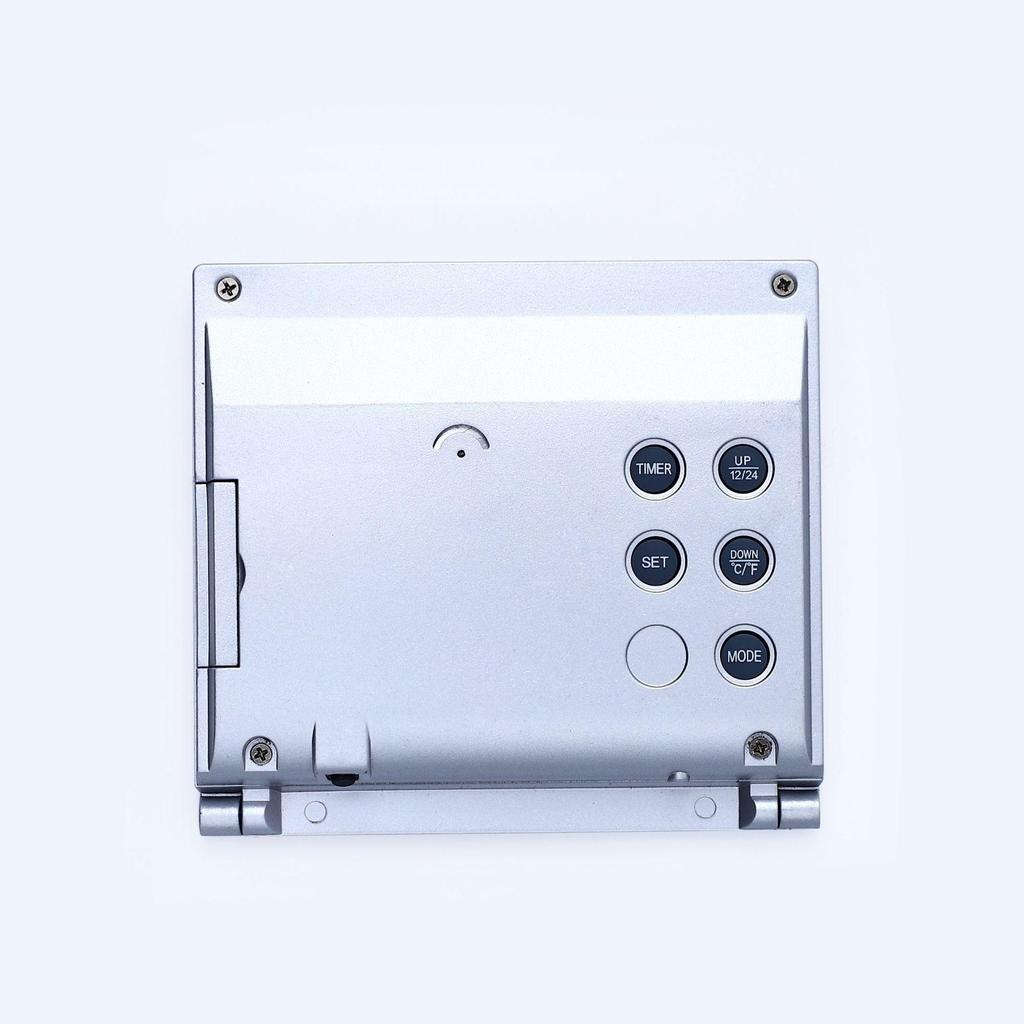 Ultra-Thin Foldable LCD Desk Clock with Alarm, Date & Temperature Display - Ideal for Travel and Convenience