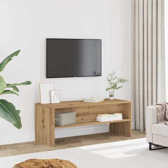 VidaXL Meuble TV chêne artisanal 100x40x40 cm bois d'ingénierie 855769