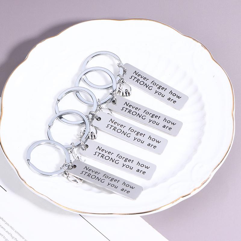 1/5 Buc. Breloc Elefant din Oțel Inoxidabil cu Energie Pozitivă Inspirațională Pentru Bărbați, Pandantiv Decorativ pentru Mașină, Rucsac