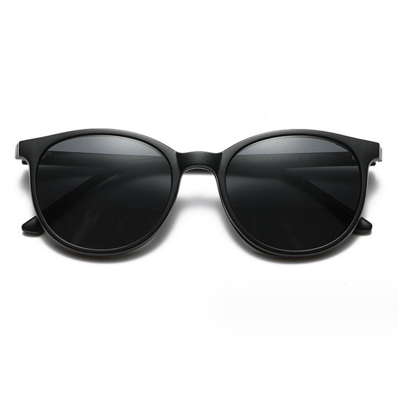 9505 New Retro Set Of Sunglasses Women Round Magnetic Clip Sun Glasses Tr Round Frame Prescriptio -0.5 -1.0 -2 To -6