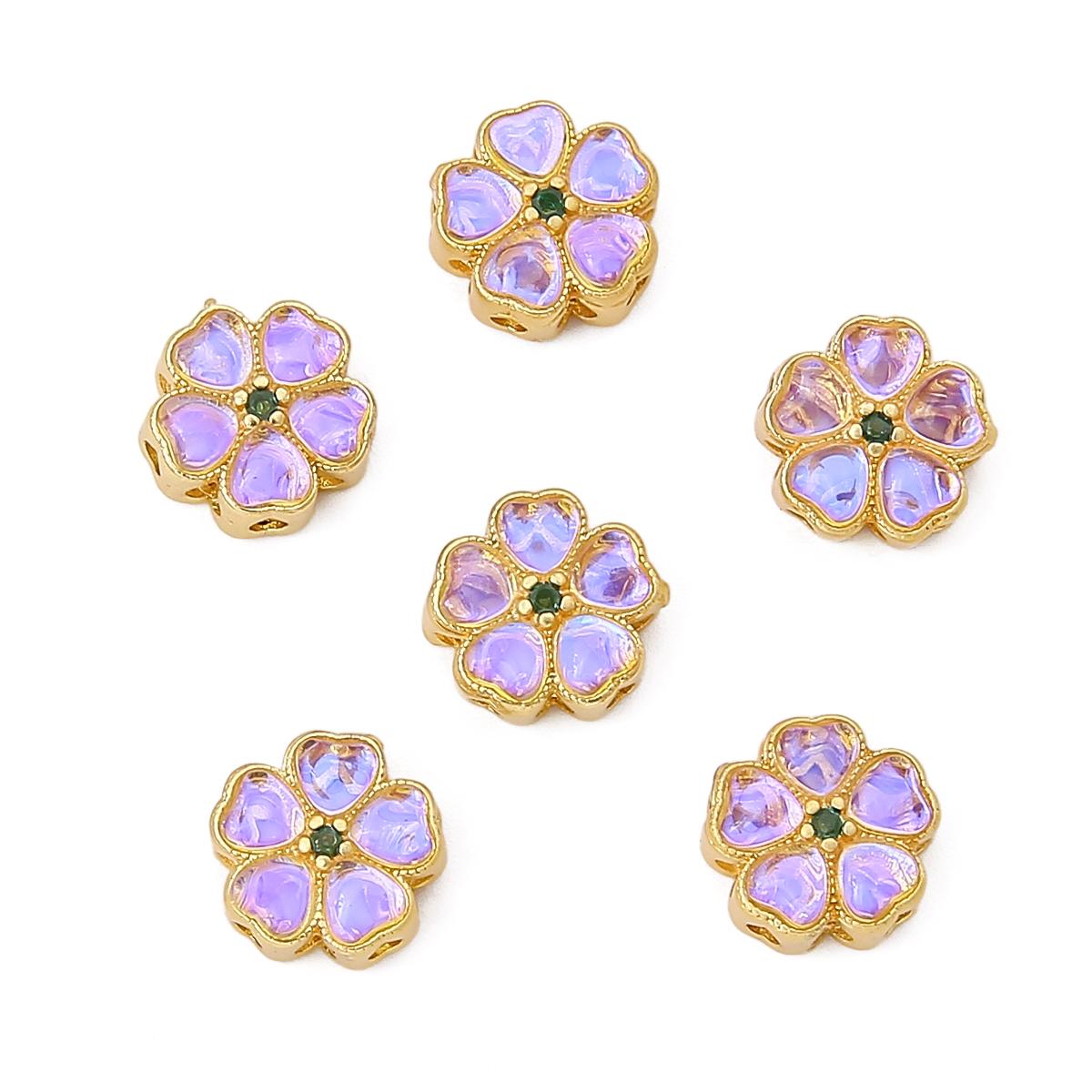 

1 шт./пакет медные золотые цветочные бусины-разделители DIY ожерелье браслет серьги кольца ювелирные аксессуары 12mm 1pc/bag