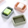 Grid Soap Box Bathroom Double-Layer Washstand Drain Soap Box Portable Water-Free Plastic Soap Box