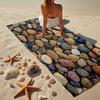 Heart-shaped Stone On Pebbles. Beach Towel, Super Soft Microfiber, Gift for Her/Him, Birthday, for Pool, Beach, Travel, Home Decor Fan gifts