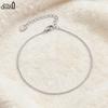 Effie Queen 925 Pure Silver 14k Gold 1mm Beads Ball Chain Anklet Simple Jewelry for Women Summer Beach Banquet Party Gift SA80