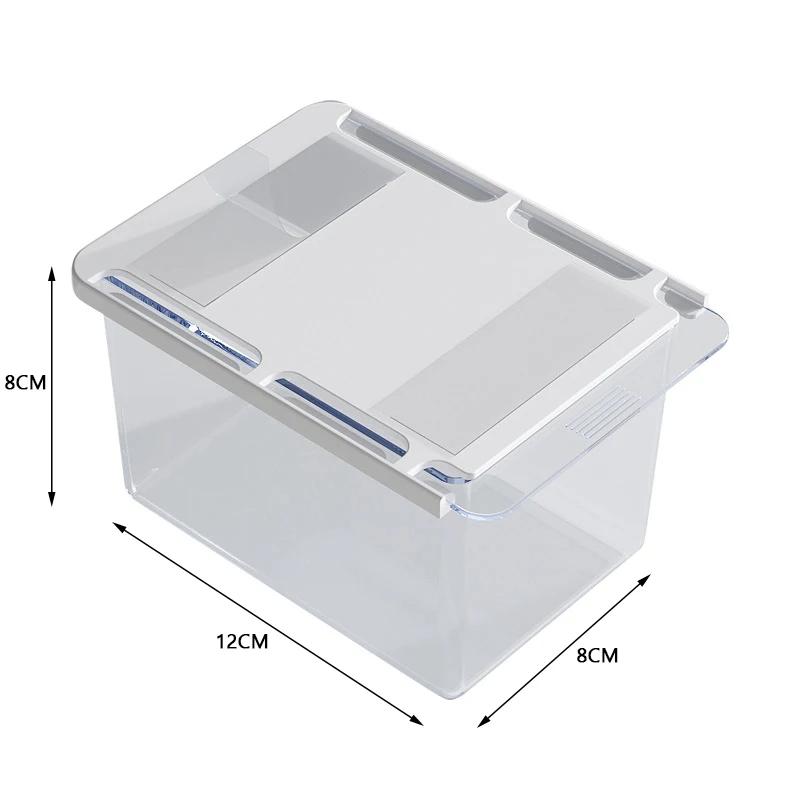 

Мини-ящик для ювелирных изделий под столом, коробка для хранения ватных дисков, косметический органайзер для макияжа, прозрачный пластиковый ящик под столом 1pcs