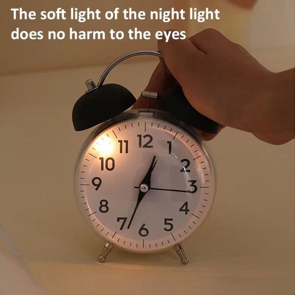 Loud Alarm Twin Bell Clock 4 Inch Size Bedside Wake-up Clock Desk Alarm Clock  Office