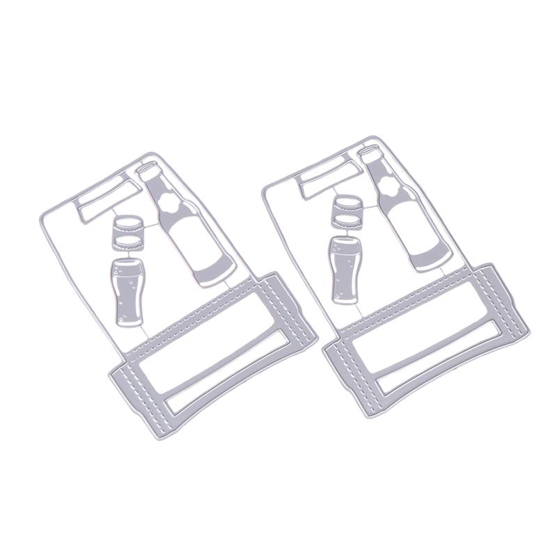 1/2 Stück Bierflaschenkorb Metall Stanzformen Schablonen DIY Basteln Scrapbooking Fotoalbum Dekorative Formen