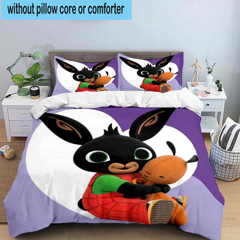 3PCS Bunny's Cozy Hug 3pcs Bedding,Including 3PCS Duvet Cover And 2pcs Pillowcases Perfect for Christmas,Ideal for Bedroom, Dormitory