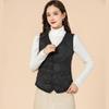 Women's Fabric Warm Vests Ultra Light Down Vest Women Two Ways Waistcoat Portable Warm Sleeveless Winter Liner