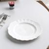 French Style Relief Ceramic Plates New Household 7.5 Inch Aesthetic Cake Dessert Dish White Vintage Floral Shape Tableware