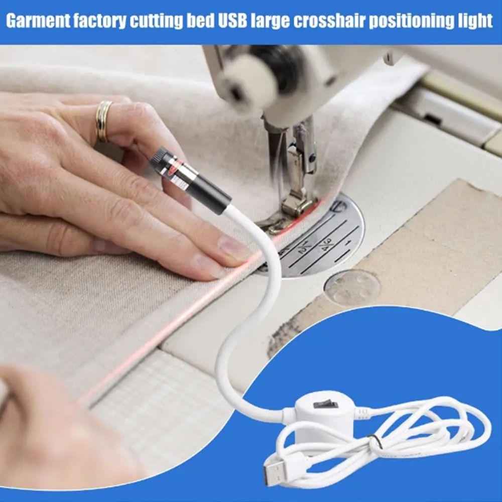 Red Laser Sewing Laser Guide 5MW/100MW Adjustable Hose Sewing Positioning Light Dot Line Cross Head Magnetic Base