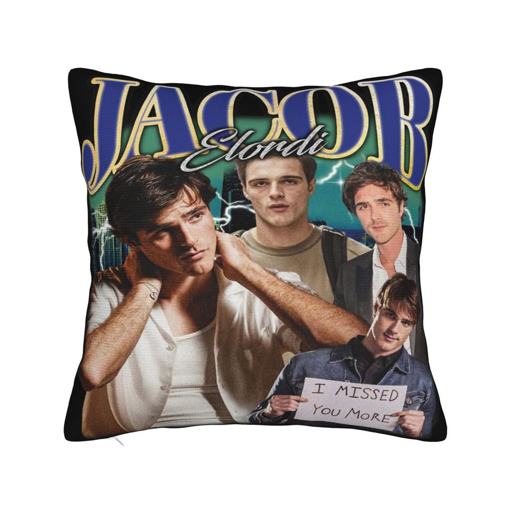 Vintage Jacob Elordi Australian Actor Pillow Cover Novelty Pillow Case For Chair Sofa Home Decor Comfy Pillowcases Birthday Gift