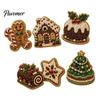 Reindeer Kitchen Decor 6Pcs DIY Faux Pearl Painting Fridge Magnet, Santa Snowman Stocking Tree Refrigerator Magnets Gingerbread Snowflake Handmade
