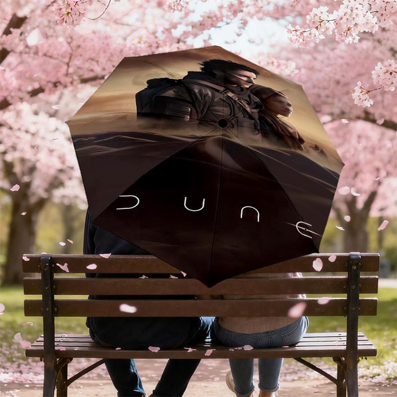 1pc Dune Automatic Open/Close Umbrella Compact Folding Umbrella with 8-Rib Shaft Lightweight Esign, for Women/Men1219A