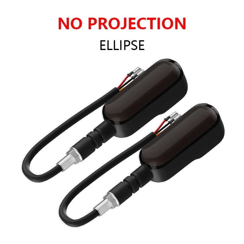 

2Pcs Motorcycle LED Turn Signal Lights Universal DRL Color Amber Flowing Blinker Indicator Flashing Tail Lamp Projection Lamp