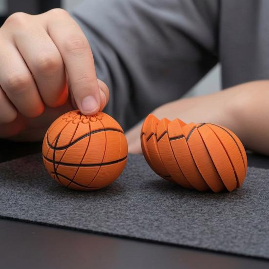 3D Printed Ball Fidget Toy, Twist And Turn Stress Relief Desk Fidget, Relieve Anxiety Fidget Ball Sensory Puzzle, Portable Handheld Focus Ball for