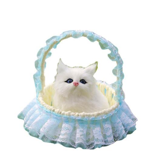 Dekorative Figur Dekoration Dreidimensionale Simulation Korb Katze Modell für Schaufensterdekoration